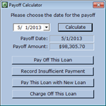 Generating a Payoff Quote with payoff options - loan servicing