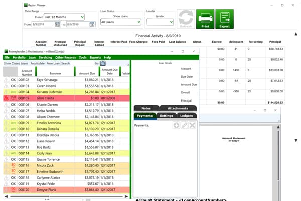 moneylender loan software dashboard