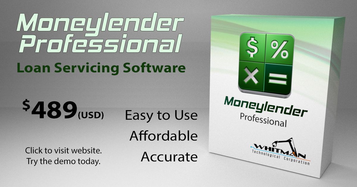Moneylender Professional - Loan Servicing Software