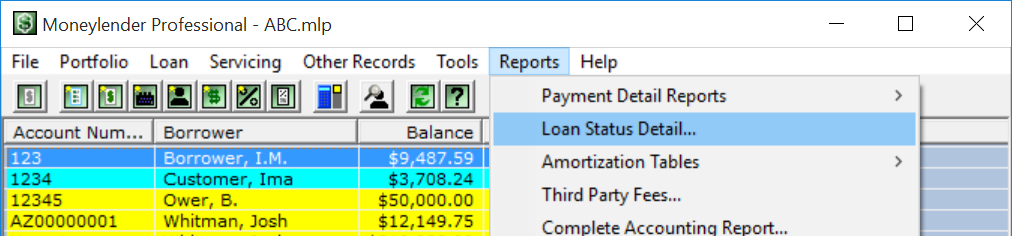 Loan Status Detail