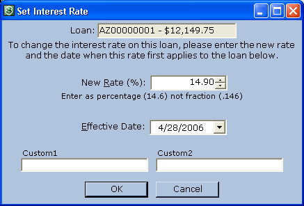 Set Interest Rate Dialog