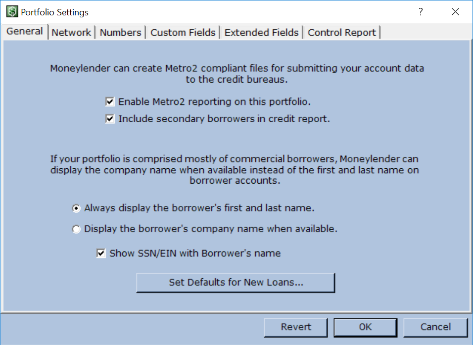 Portfolio Settings