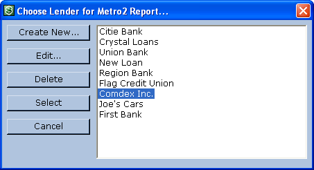 Create Metro2 Report