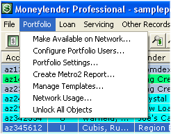 Portfolio Menu