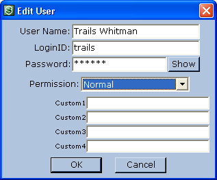 Edit USer dialog