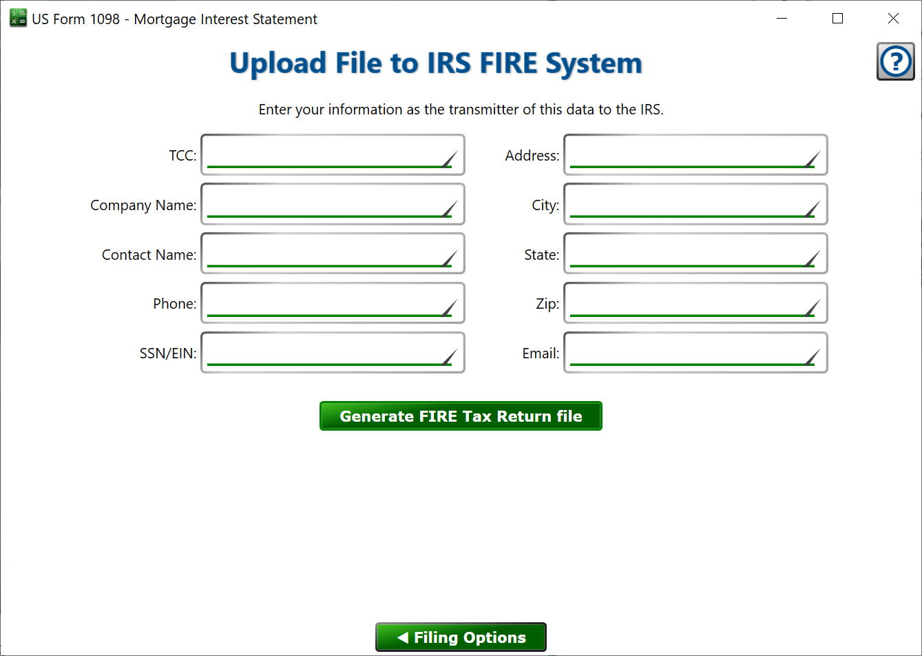 Printing onto Official IRS Forms